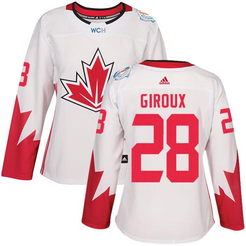 Team Canada #28 Claude Giroux White 2016 World Cup Women's Stitched NHL Jersey